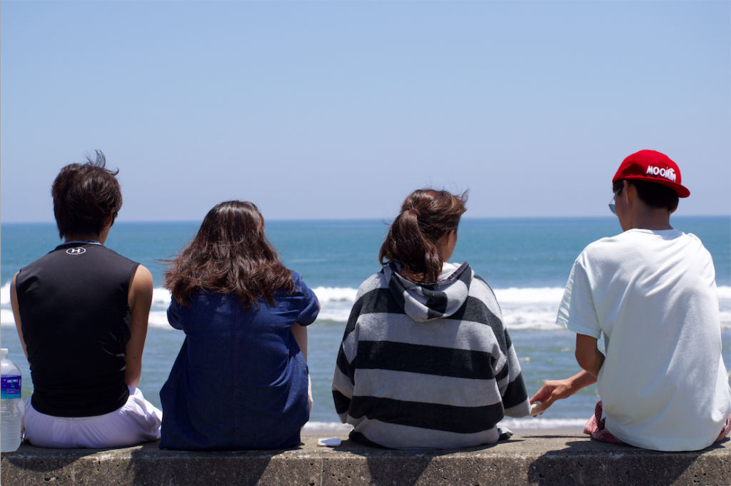 friendly locals in miyazaki surfing